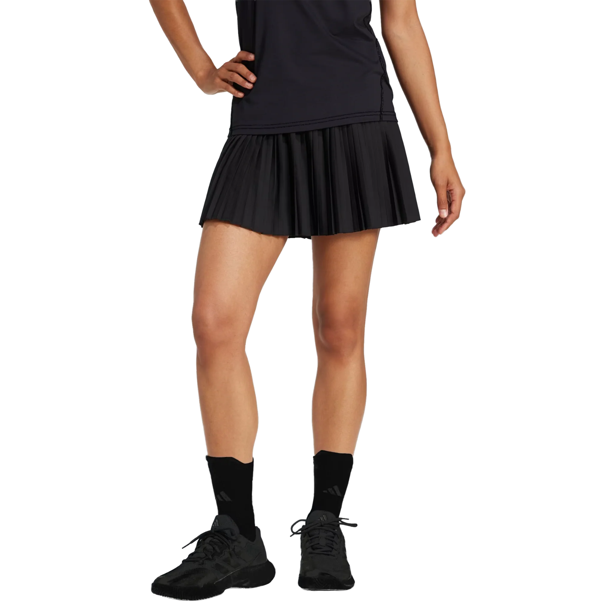 Adidas Club Pleated Skirt Black - Image 2