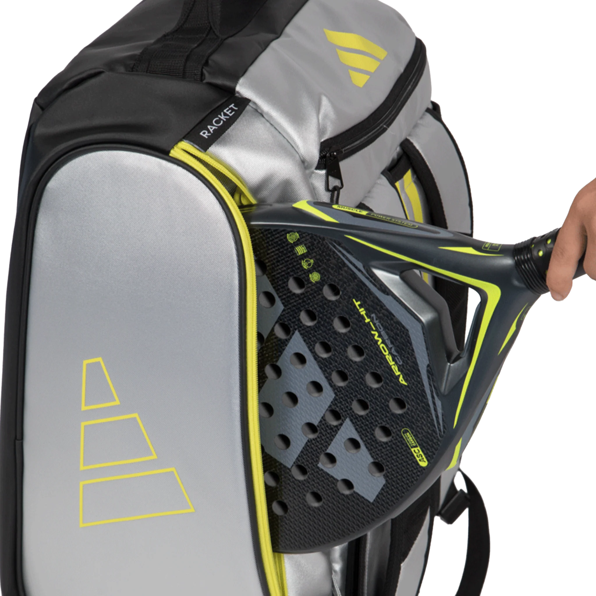 Adidas Pro Tour Racket Bag Silver (2026) - Image 6