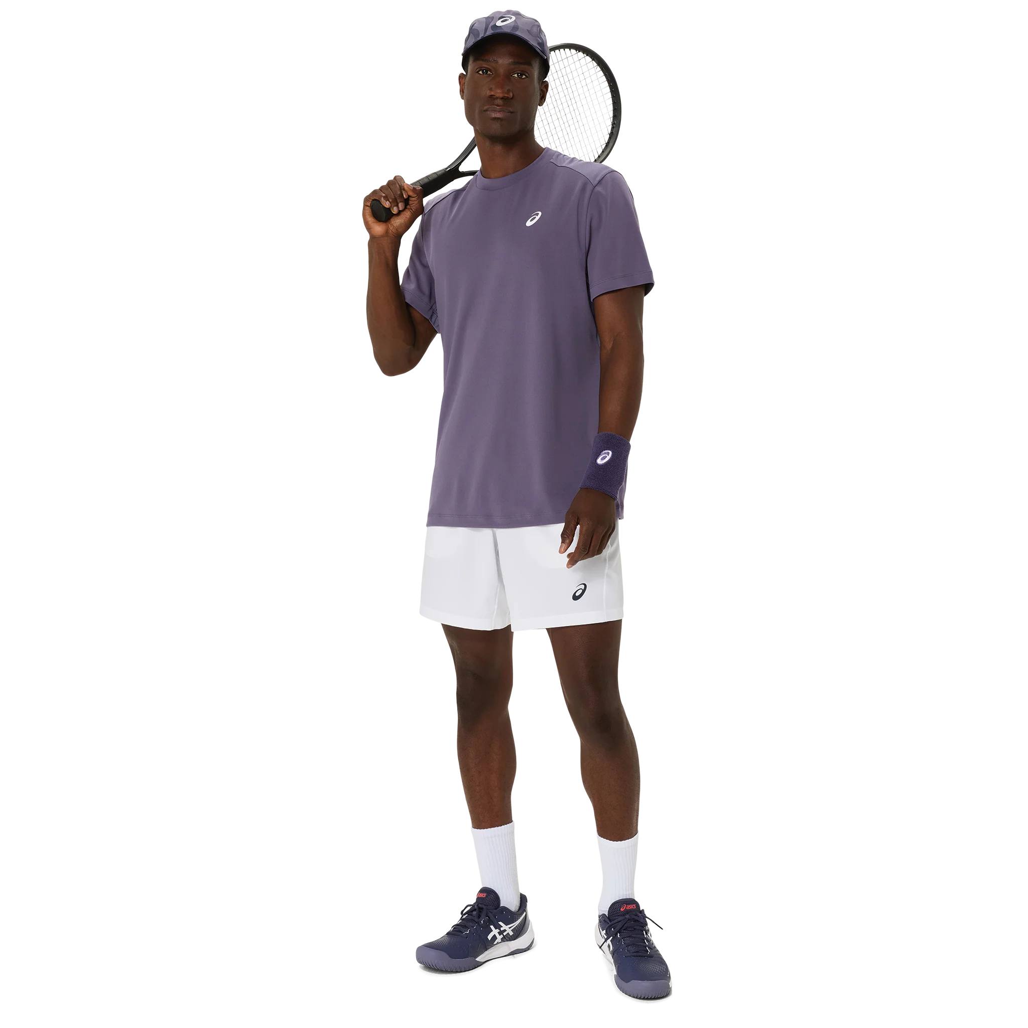 Asics Court SS Men's Top Grayish Purple - Image 7