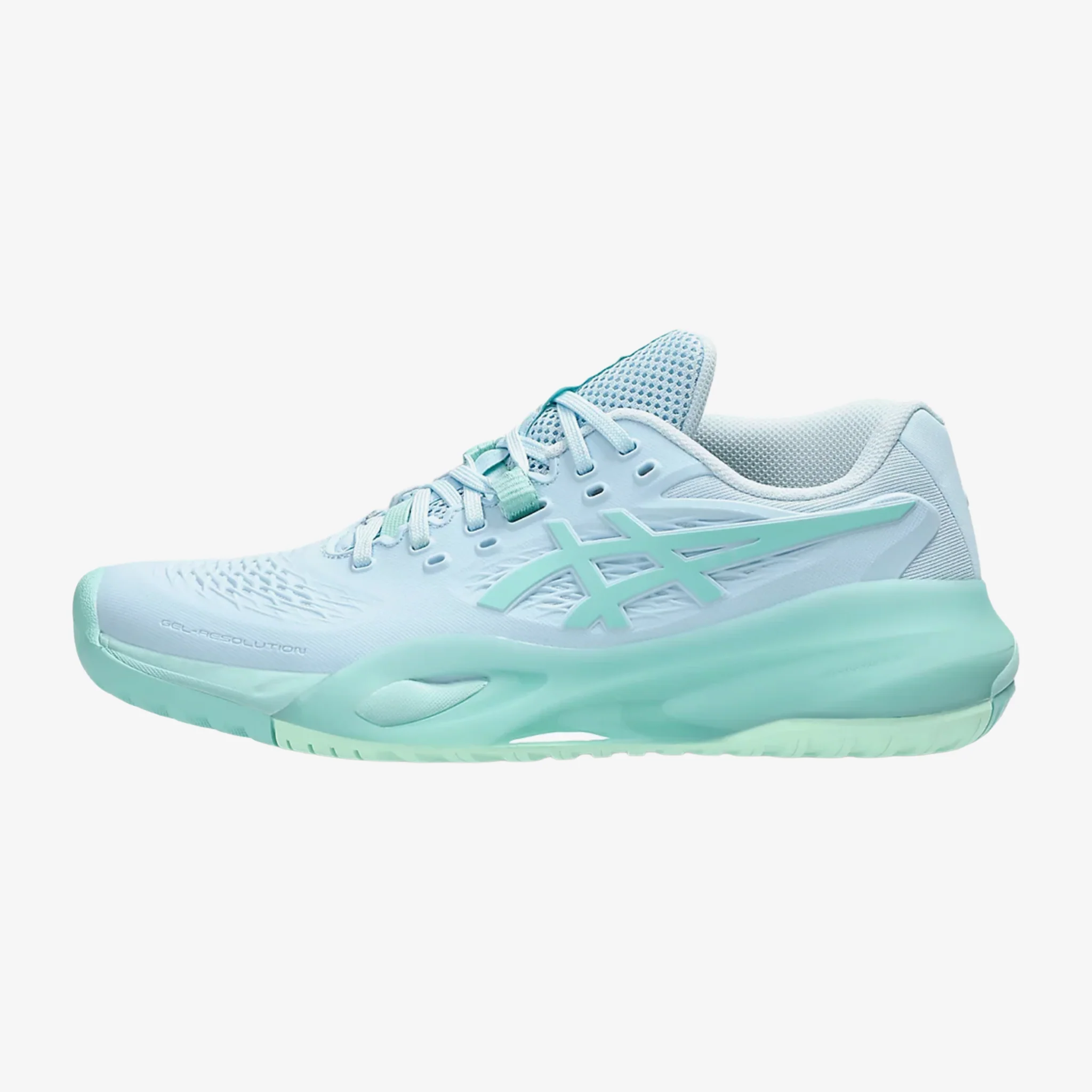 Asics Gel Resolution X Women's Light Blue/Oasis Green - Image 3