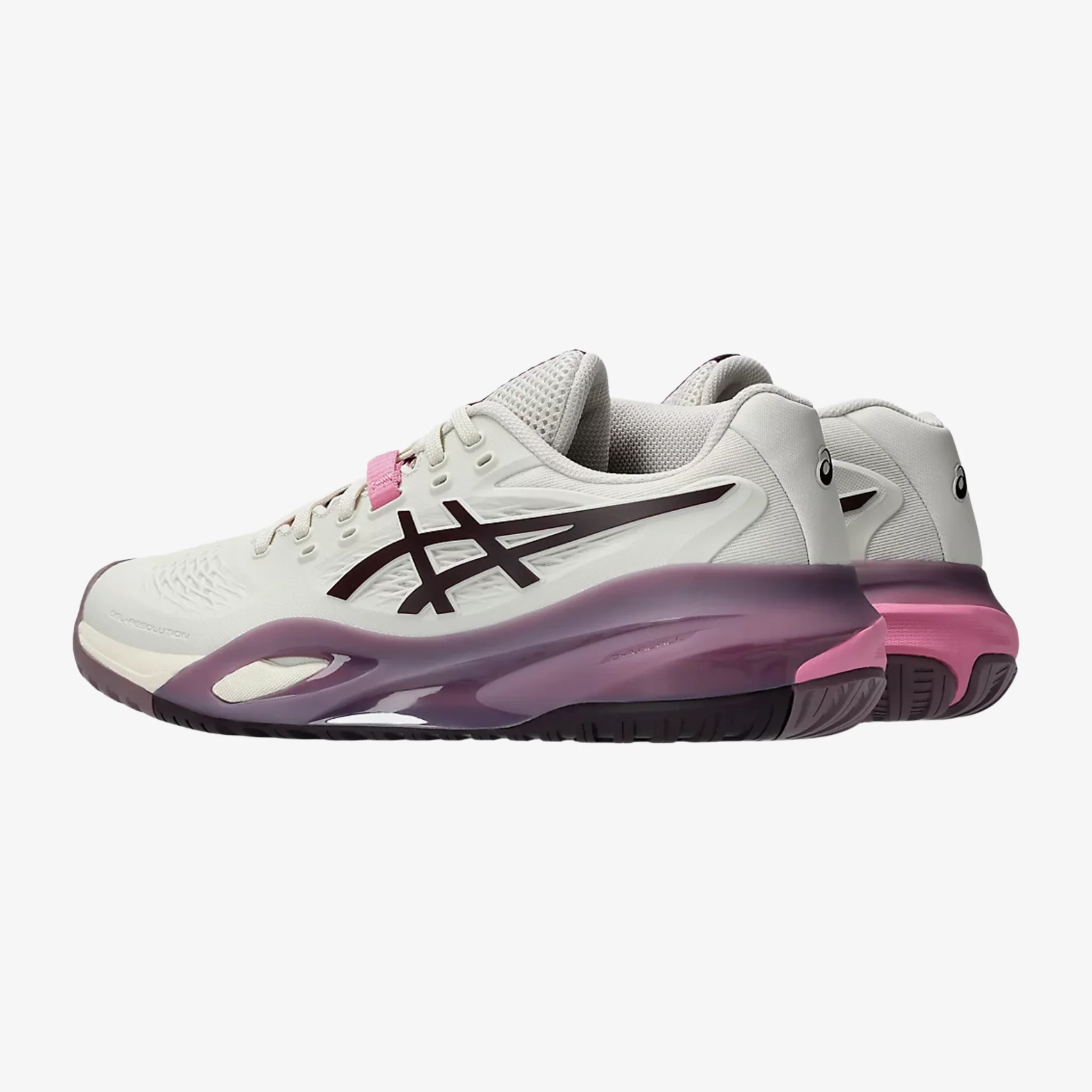 Asics Gel Resolution X Women's Soft Oat/Dark Aubergine - Image 6