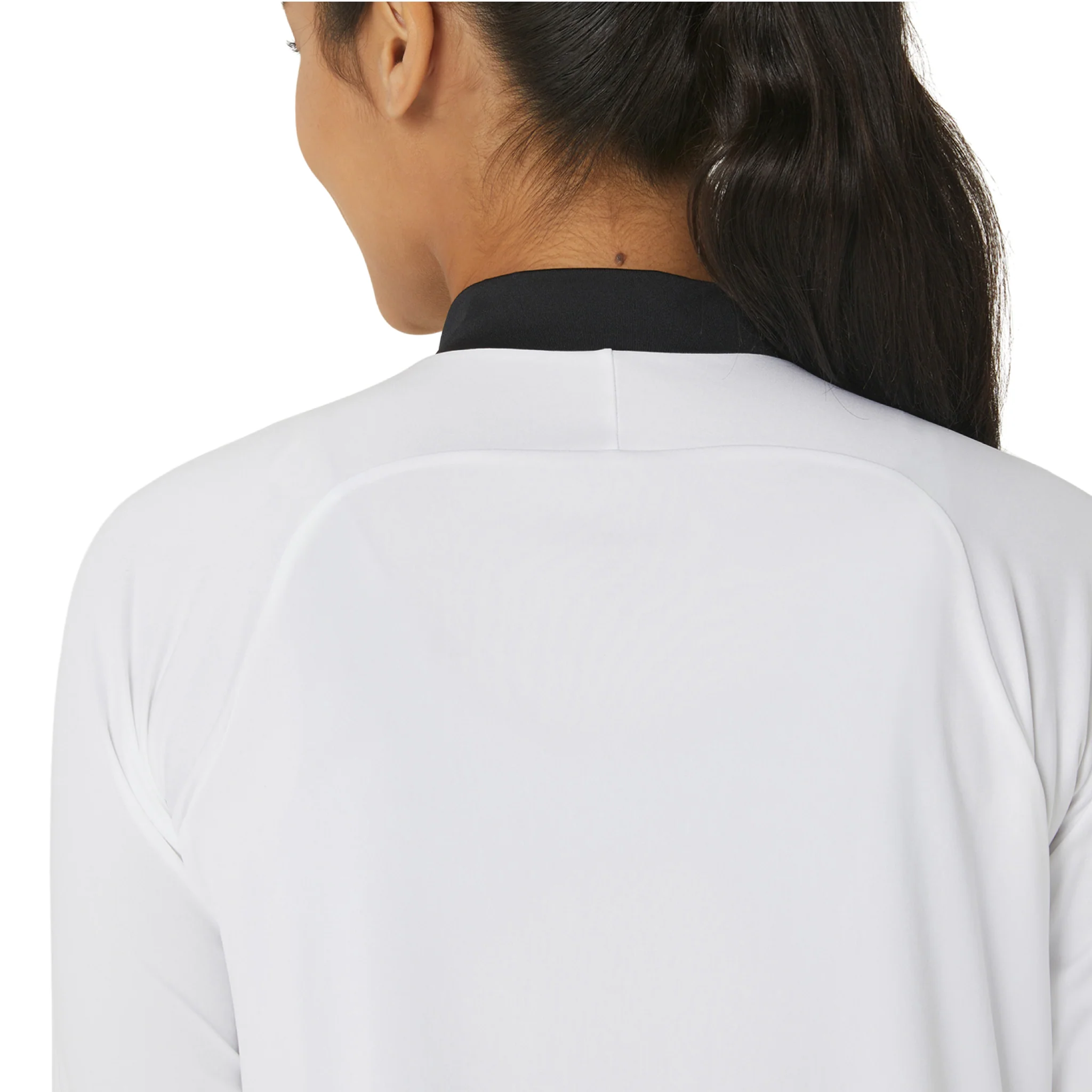 ASICS Women's Long-Sleeve 1/2 Zip Tennis Top Black Collar - Image 3