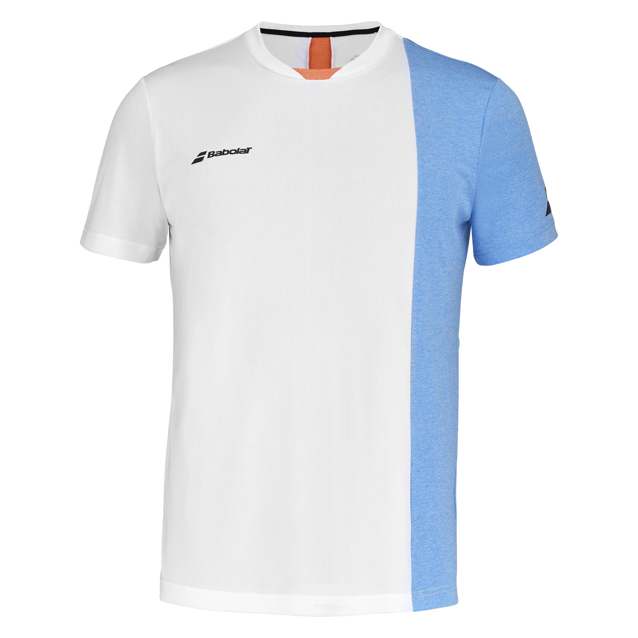 Babolat Play Crew Neck Tee Men's White/Blithe Blue