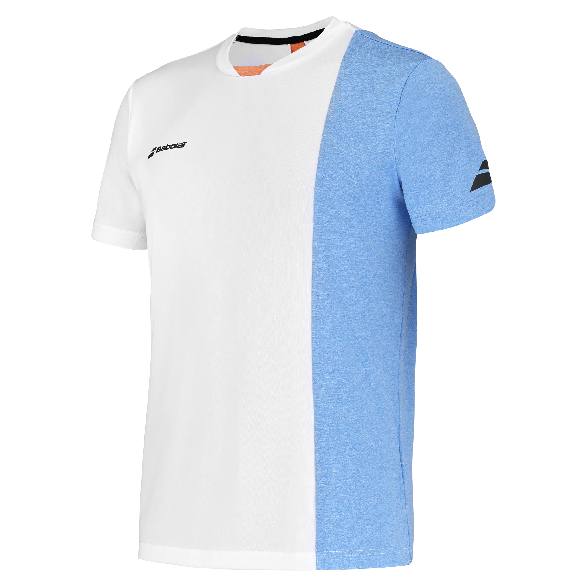 Babolat Play Crew Neck Tee Men's White/Blithe Blue - Image 2