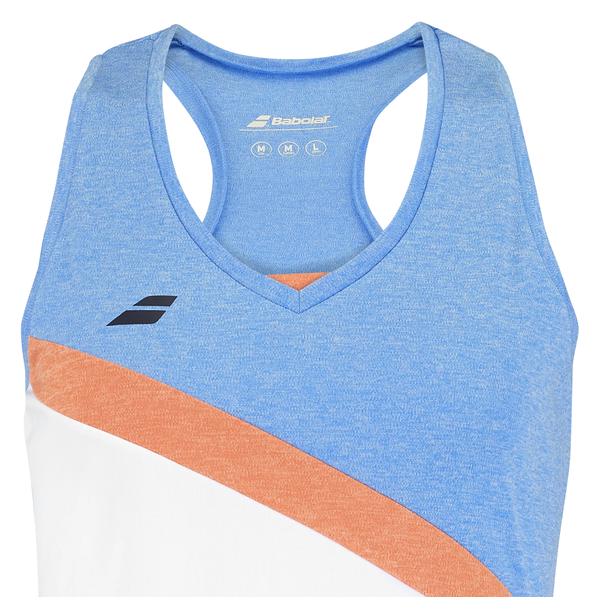 Babolat Play Tank Top Girl's White/Blithe Blue - Image 3