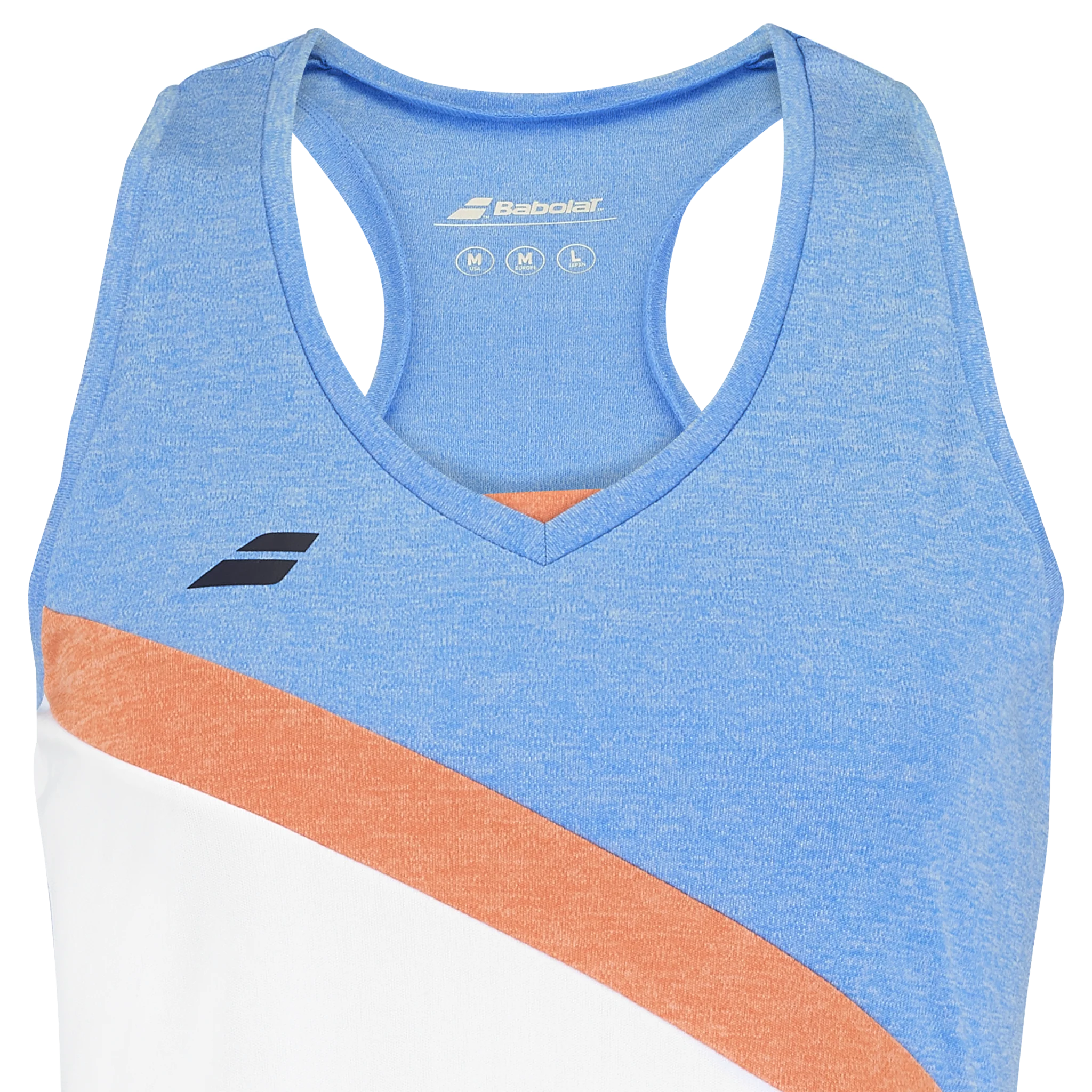 Babolat Play Tank Top Women's White/Blithe Blue - Image 3