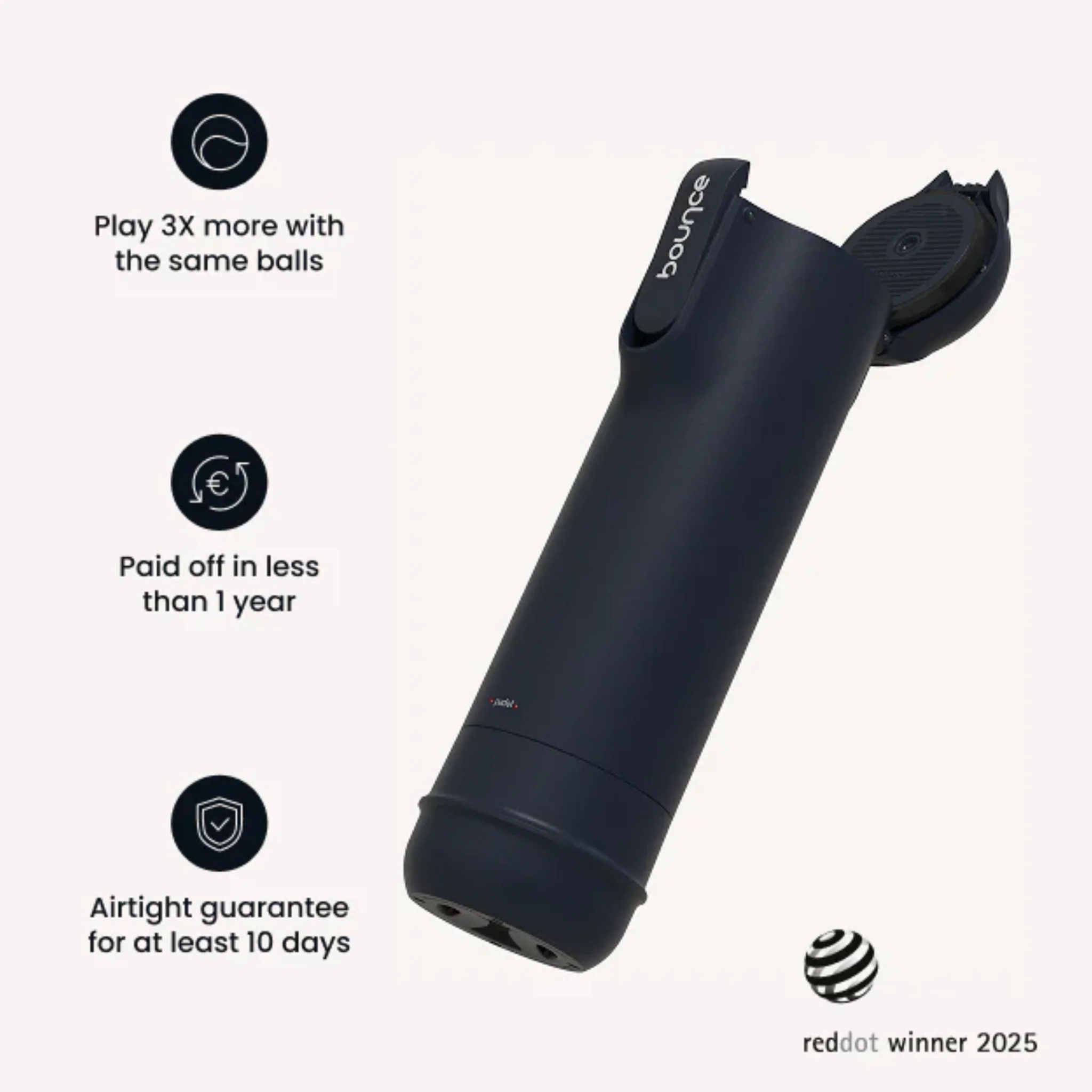 Bounce Tube Padel Ball Pressuriser (4 Ball) - Image 3