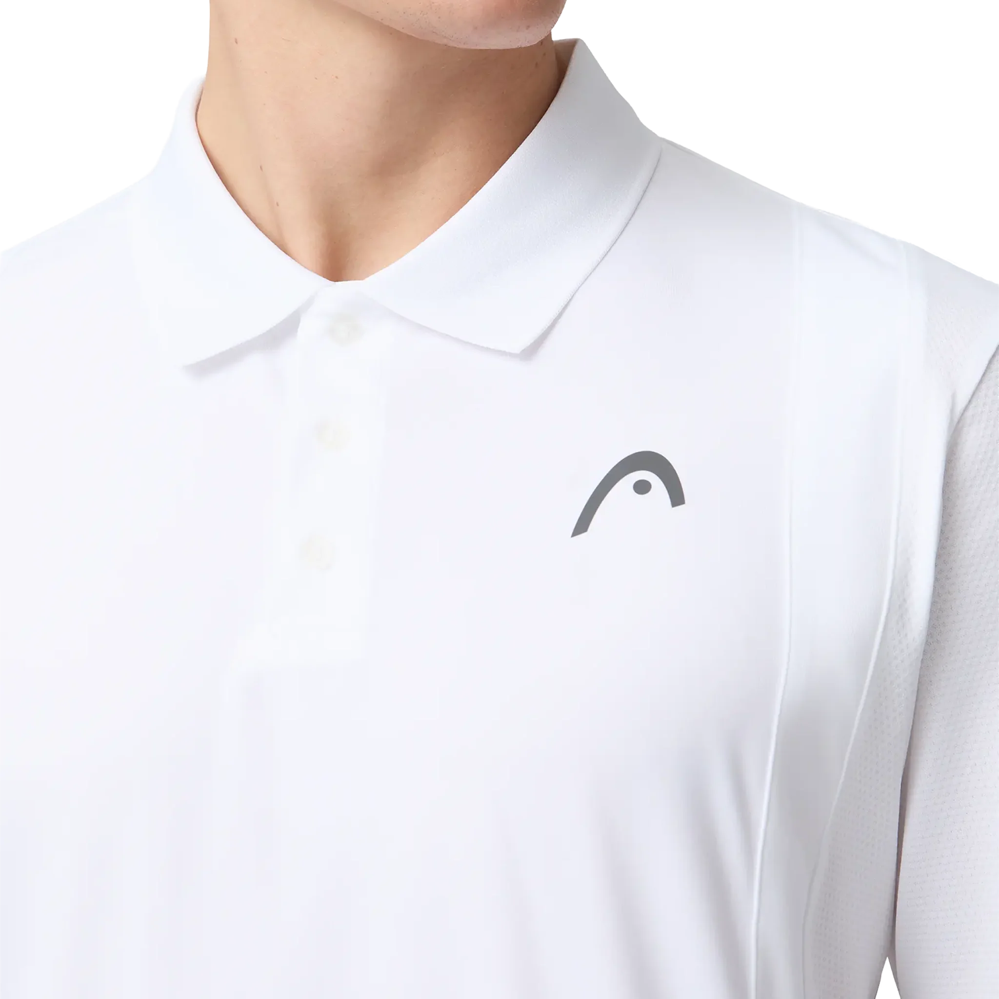 Head Club 25 Tech Polo Men's White - Image 4