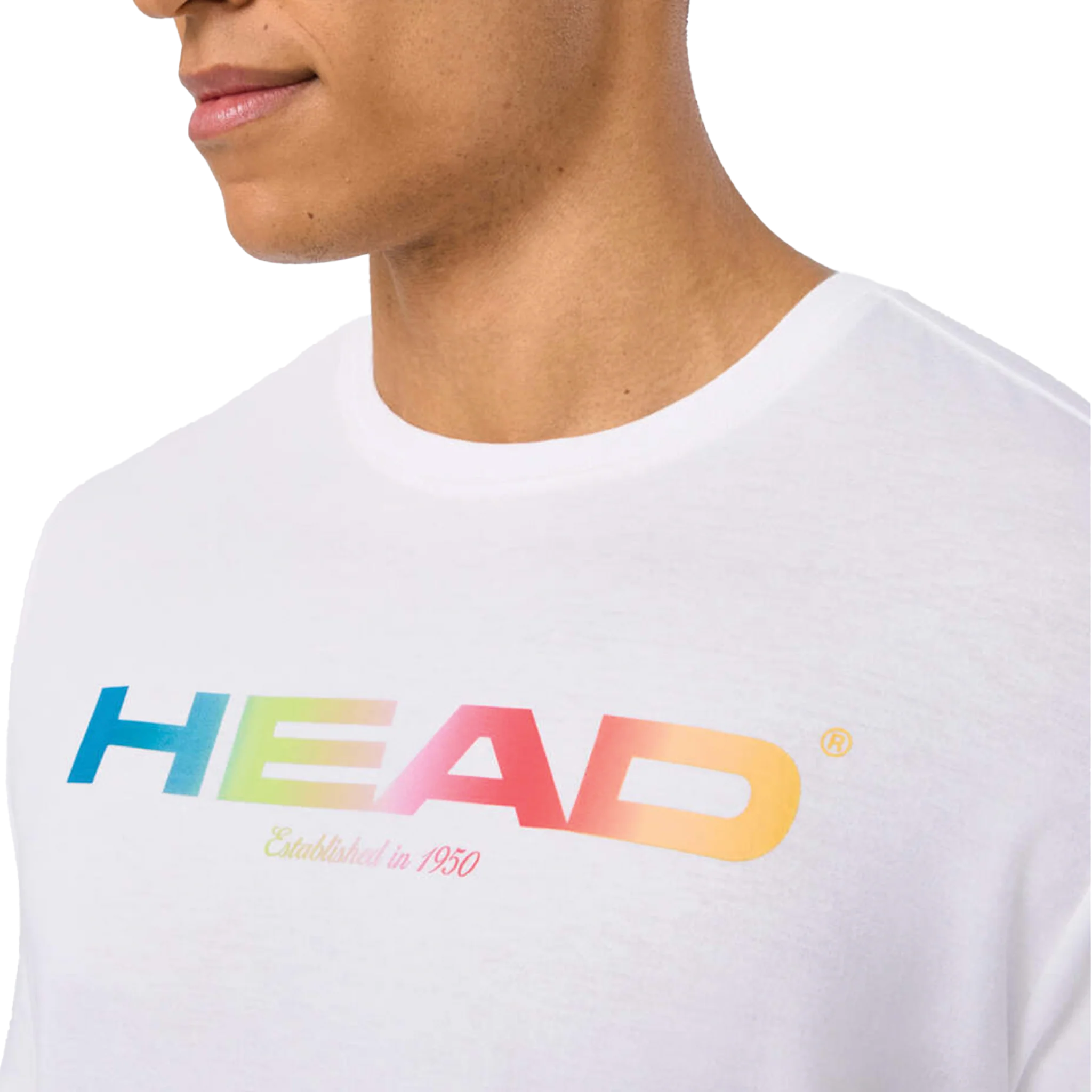 Head Rainbow T-Shirt White Men's - Image 6