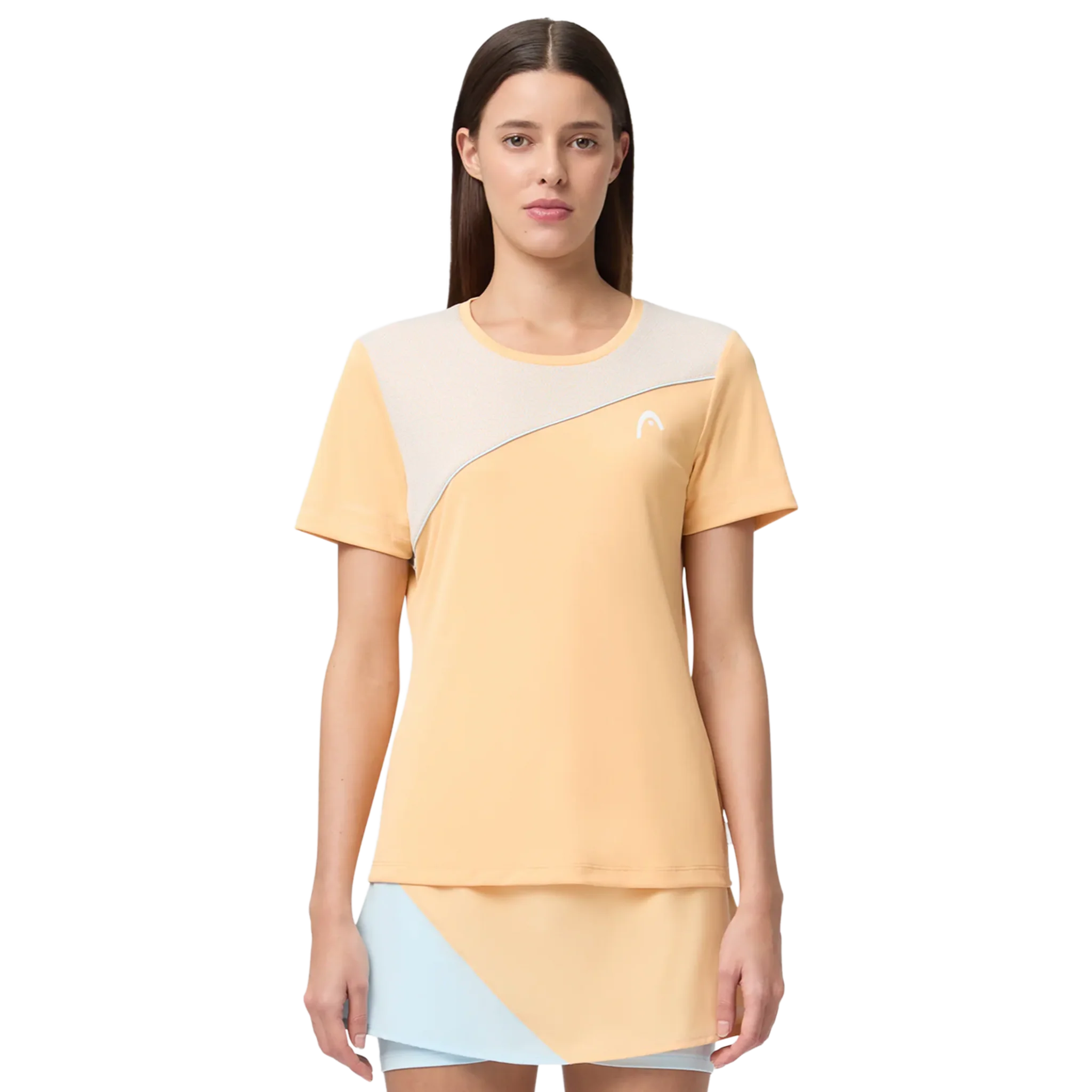 Head Tie-Break T-Shirt Women's Apricot/Light Blue - Image 3