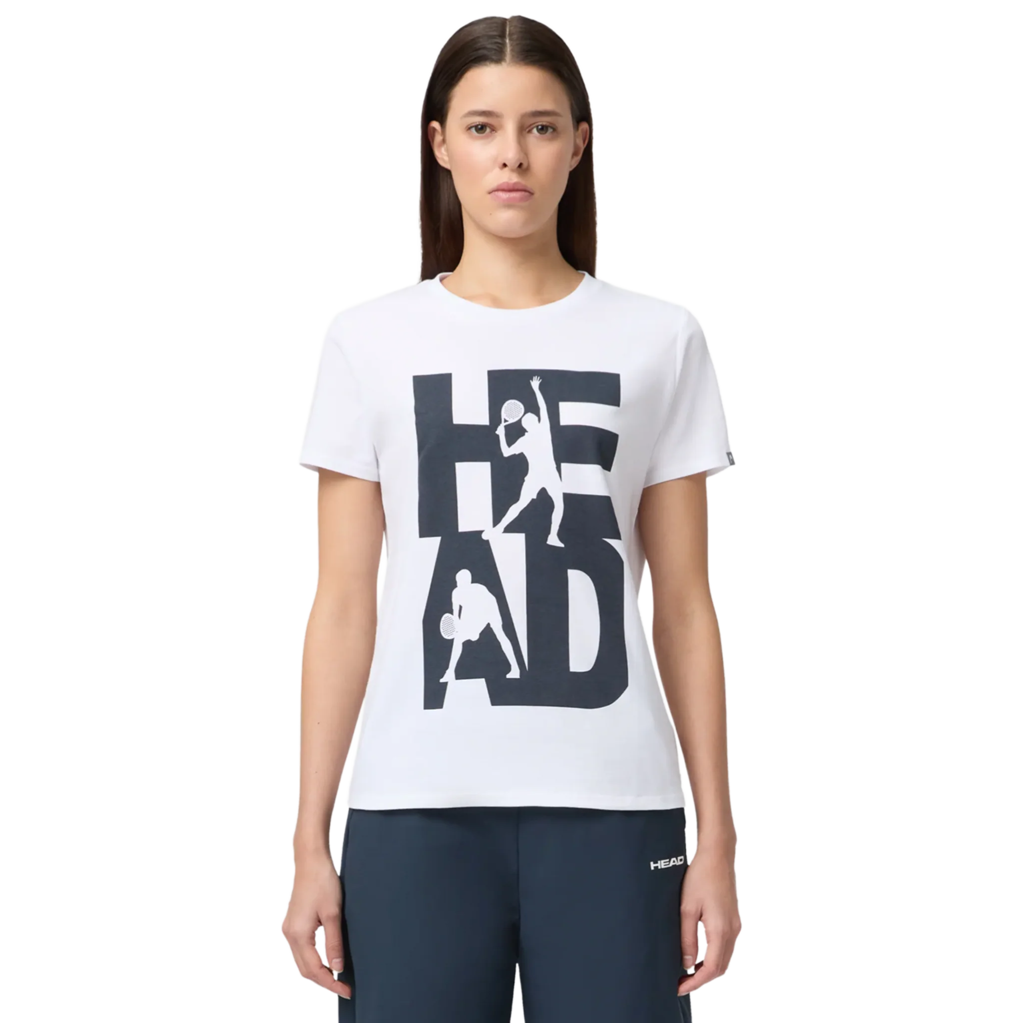 Head Vision T-Shirt Women's White/Navy - Image 4