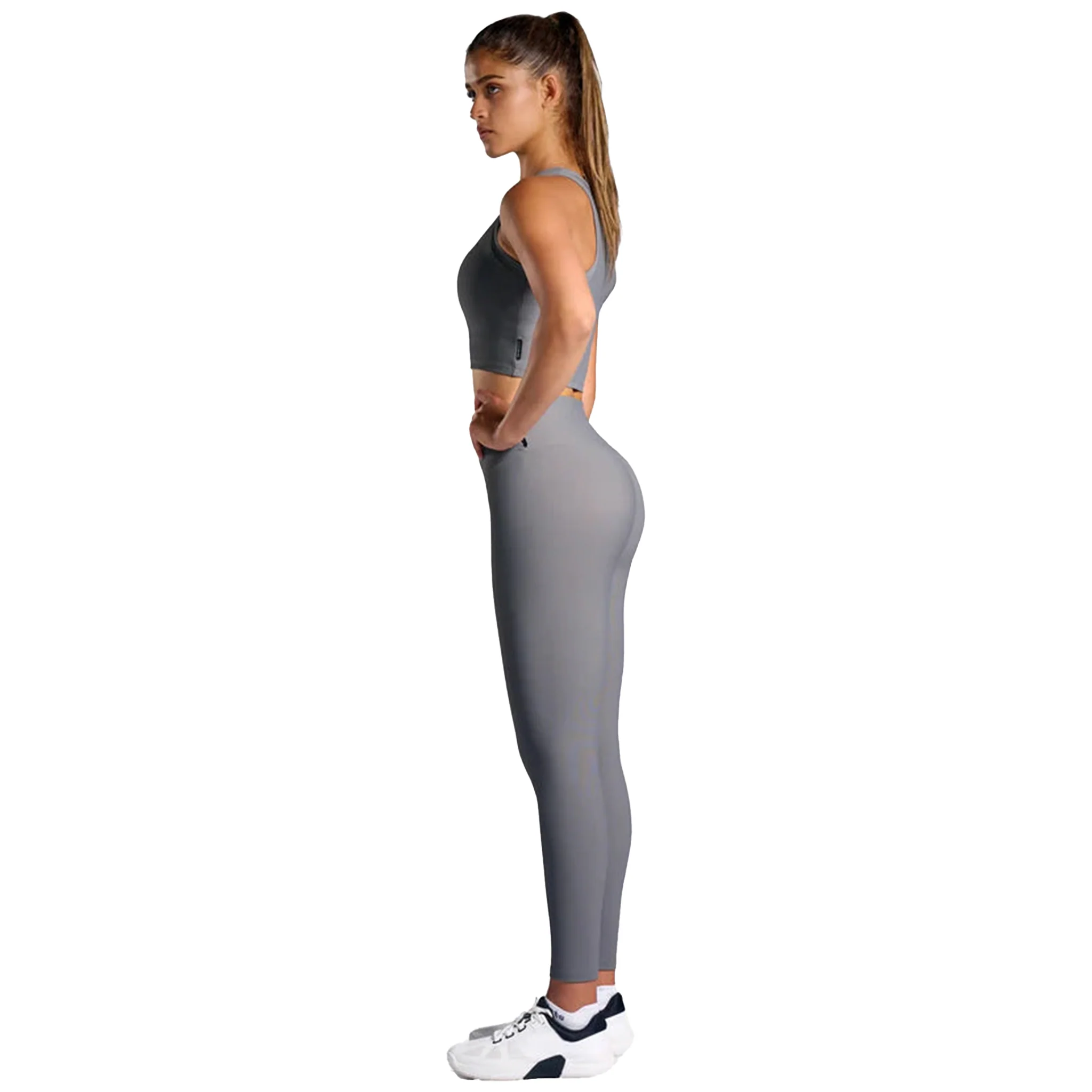Nordicdots Rib Leggings Steel Grey - Image 2