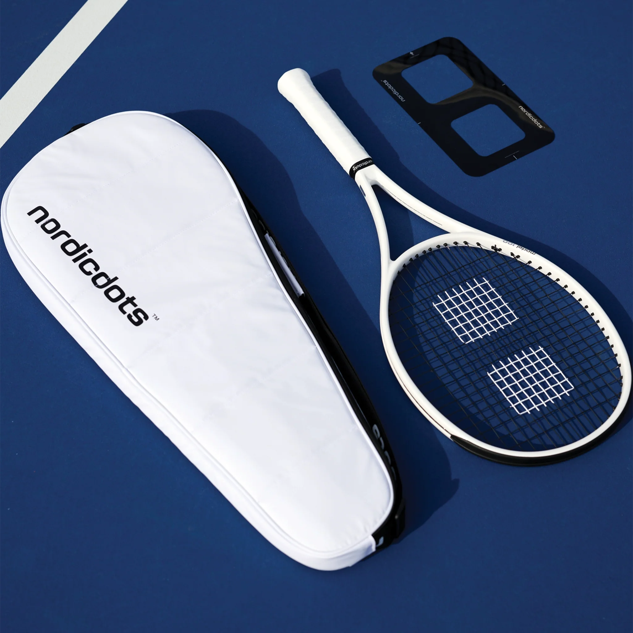 Nordicdots Tennis Racket Cover Bag White - Image 2