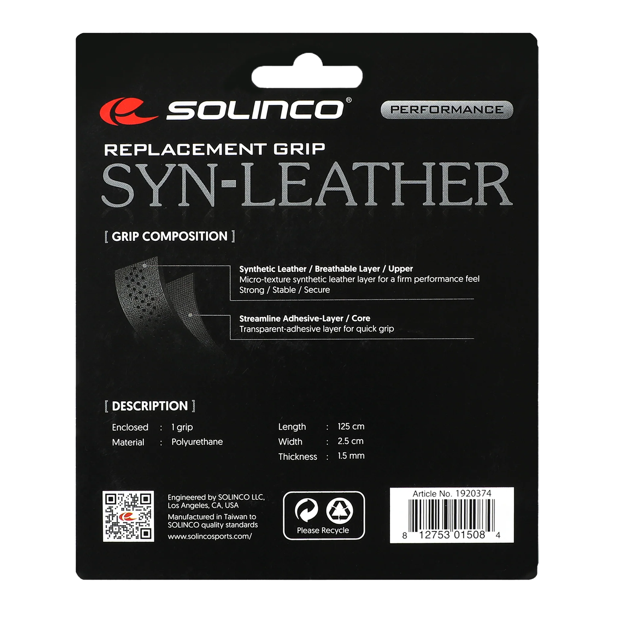 Solinco Synthetic Leather Replacement Grip - Image 2
