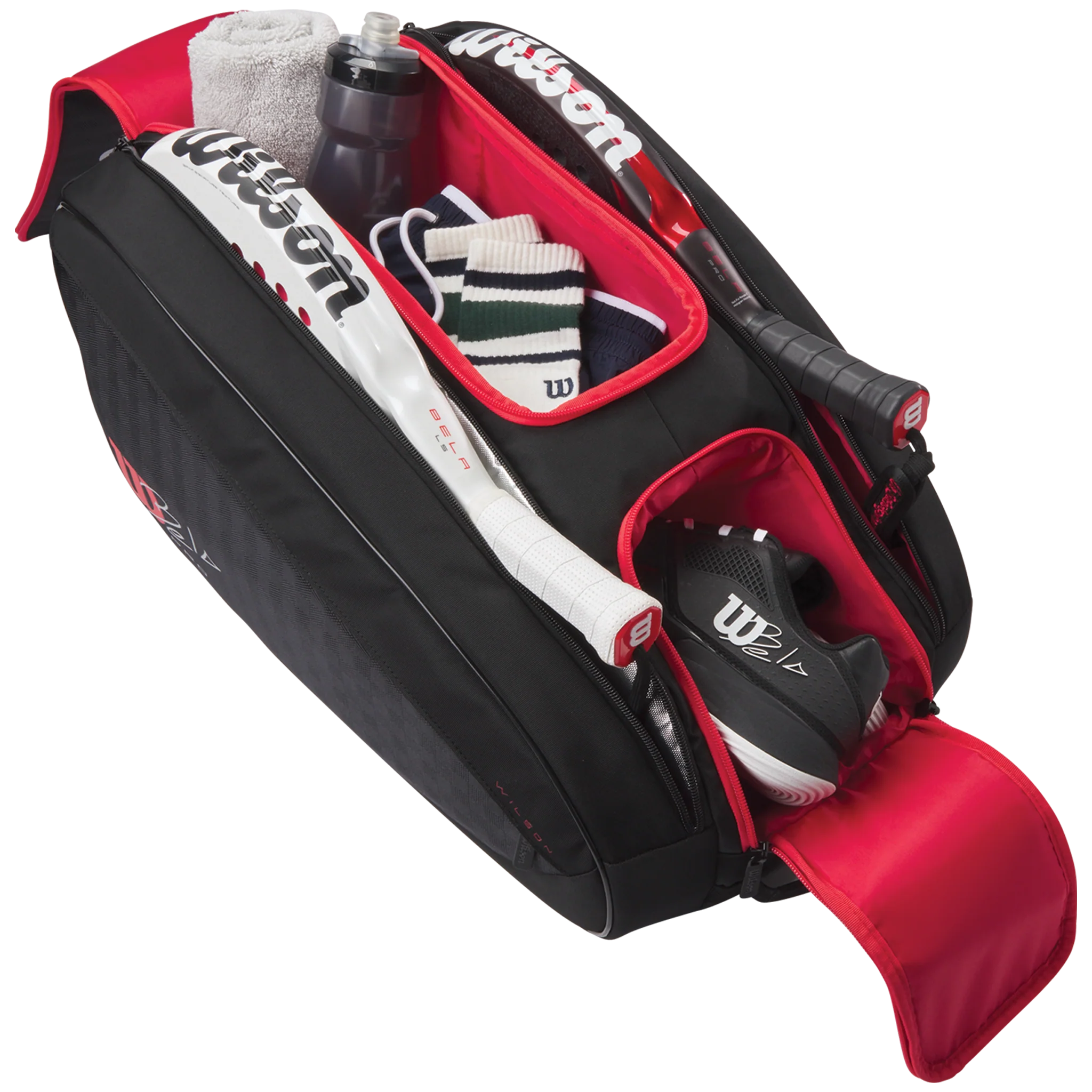 Wilson Bela V3 Padel Racket Bag Black/Red - Image 3