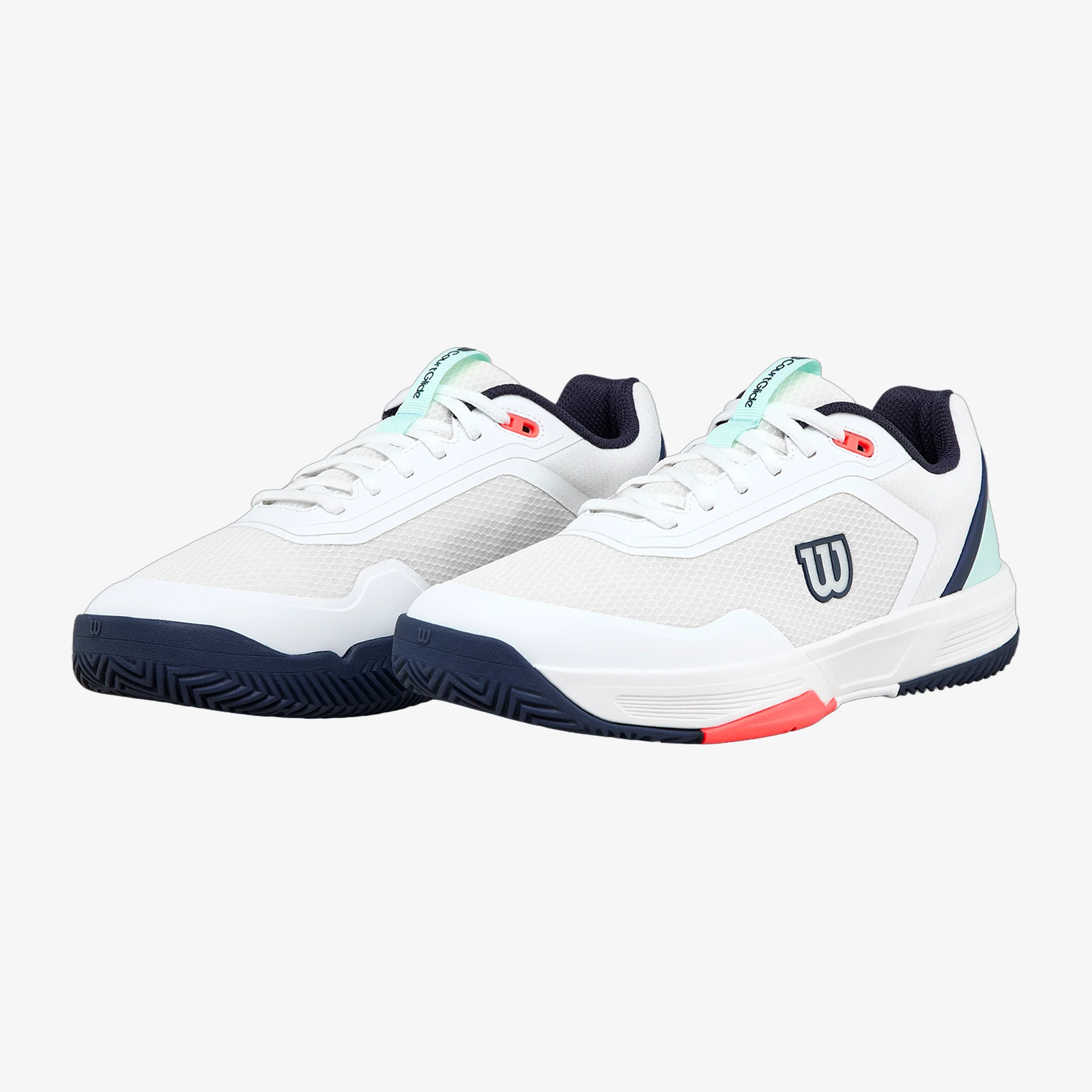 Wilson Courtglide Men's White/Bay/Fiery Coral - Image 4