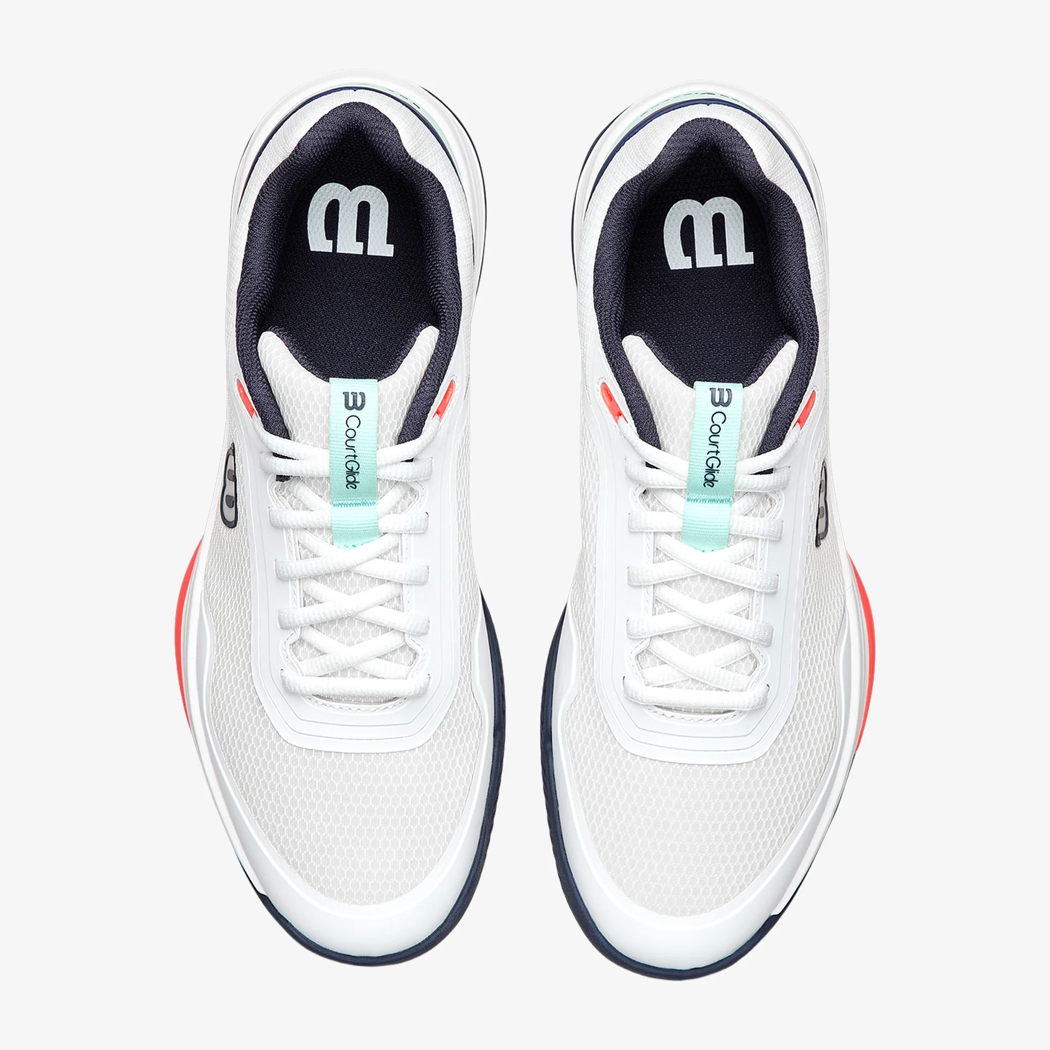 Wilson Courtglide Men's White/Bay/Fiery Coral - Image 6