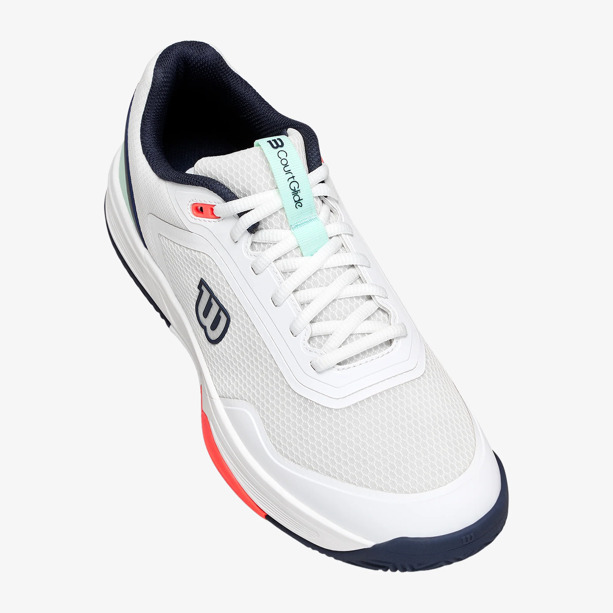 Wilson Courtglide Men's White/Bay/Fiery Coral - Image 8