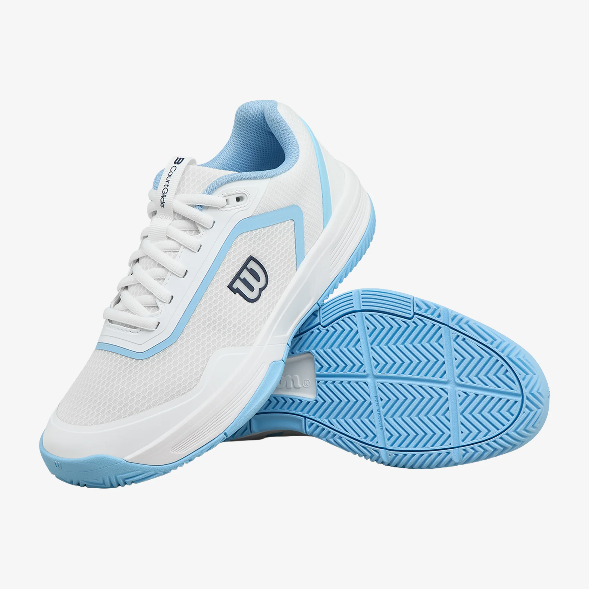 Wilson Courtglide Women's White/Airy Blue/Navy Blazer - Image 2