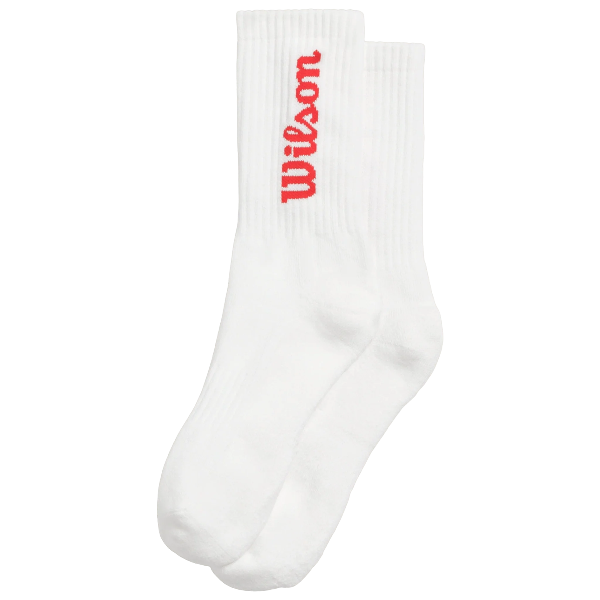 Wilson Crew Logo Socks Bright White