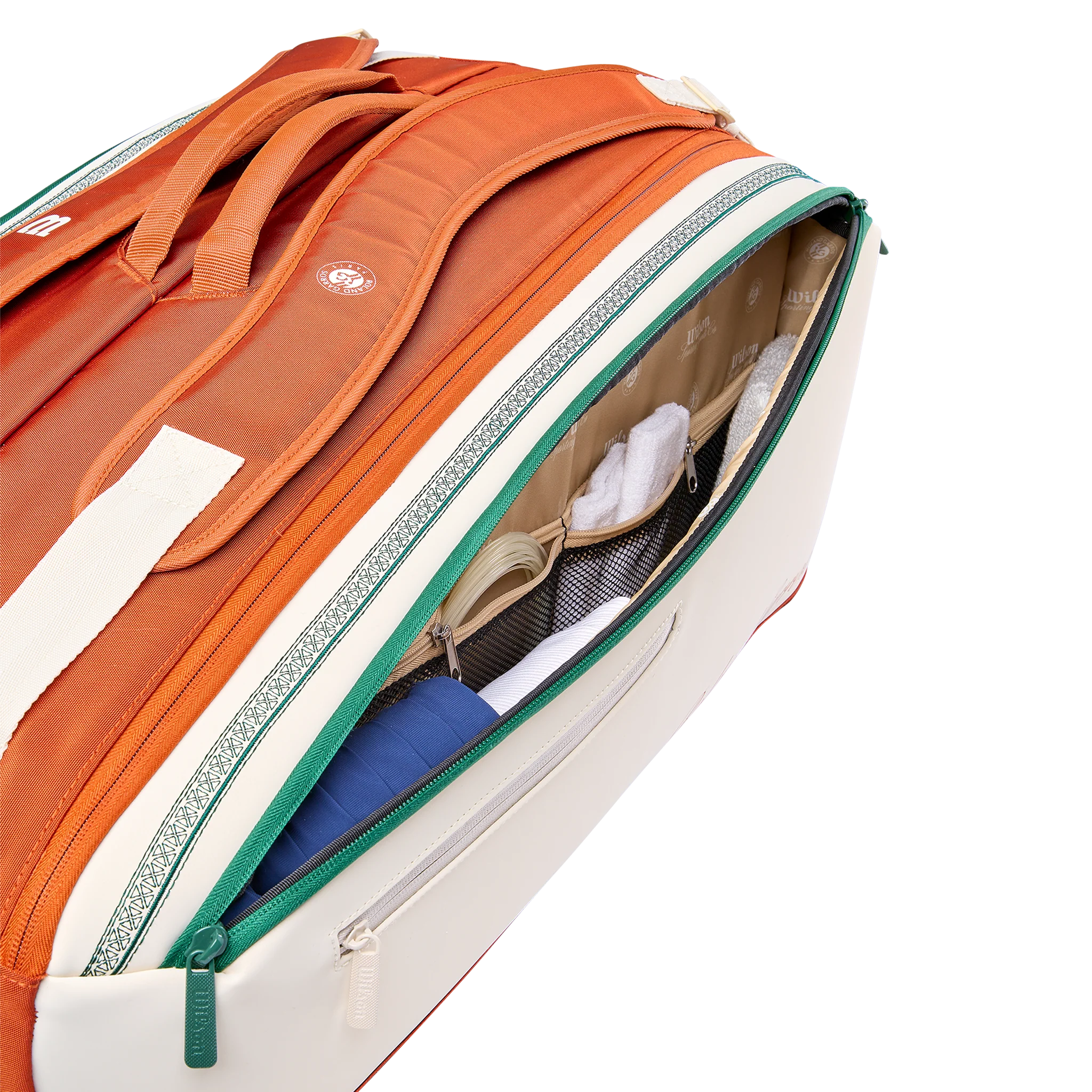 Wilson Roland Garros 9 Racket Bag Cream (2026) - Image 4