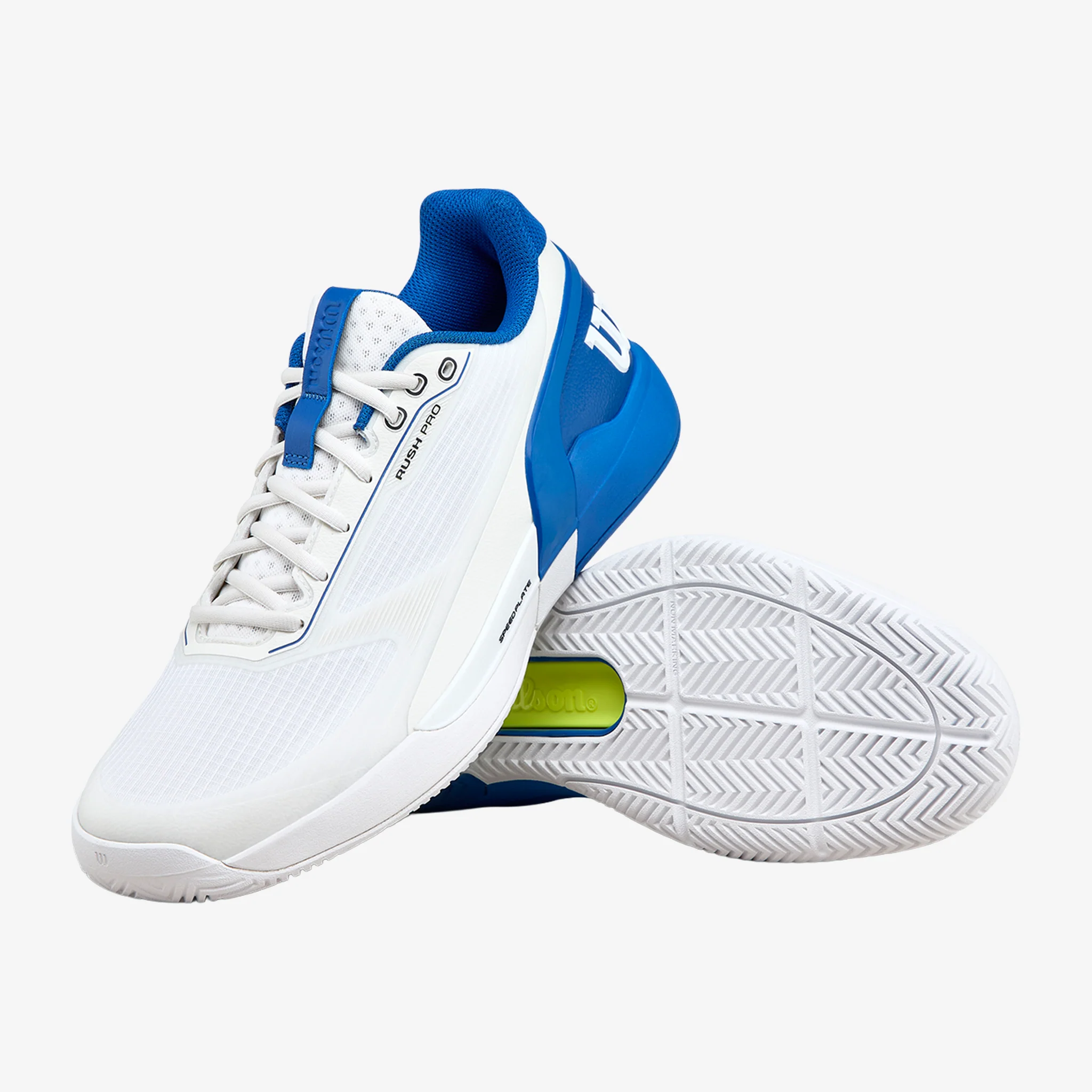 Wilson Rush Pro 5 Men's White/Deja Vu Blue/Safety Yellow (2026) - Image 2