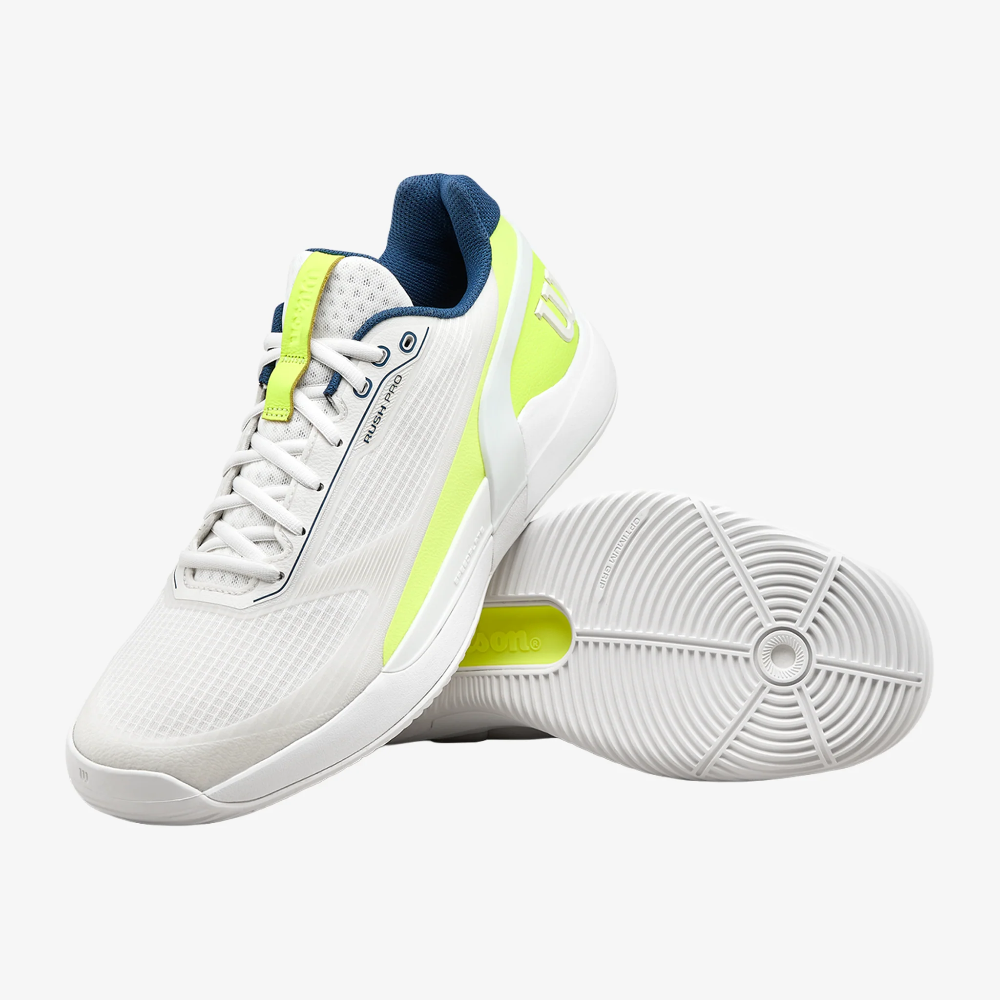Wilson Rush Pro 5 Padel Men's Snow White/Safety Yellow - Image 2