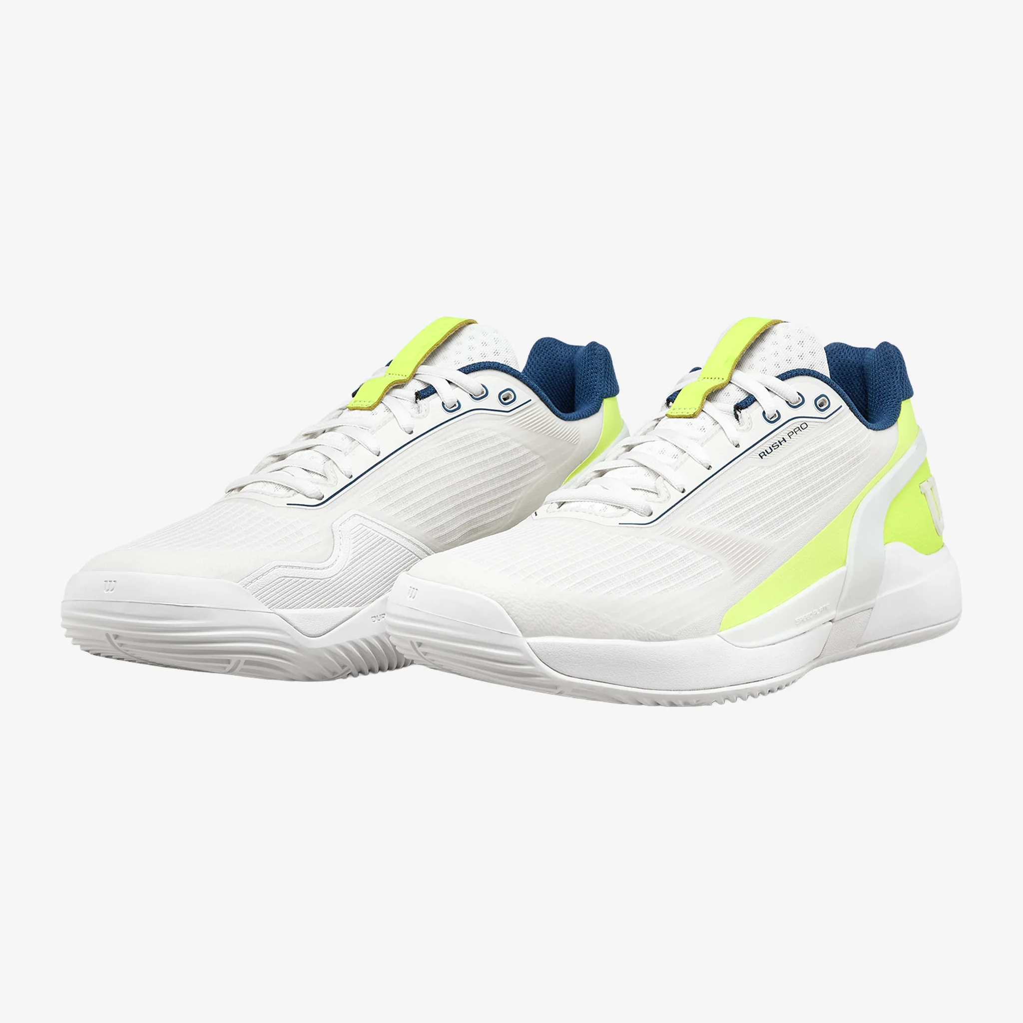 Wilson Rush Pro 5 Padel Men's Snow White/Safety Yellow - Image 4