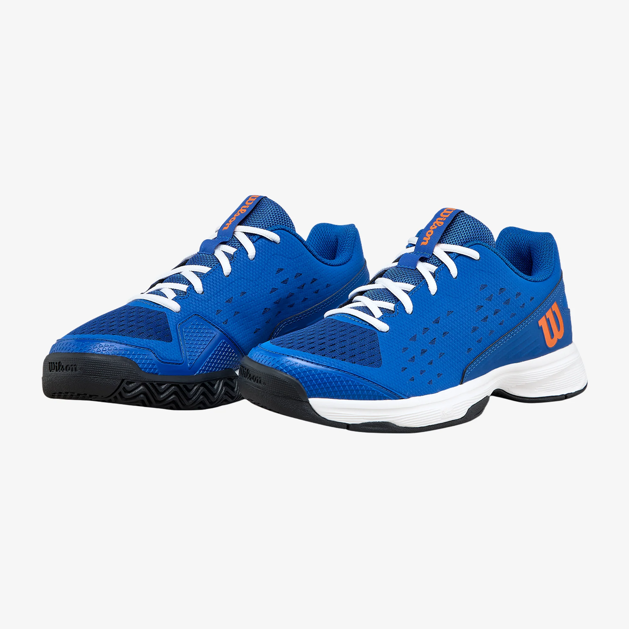 Wilson Rush Pro Junior L DejaVu Blue/Tiger Orange/White - Image 4