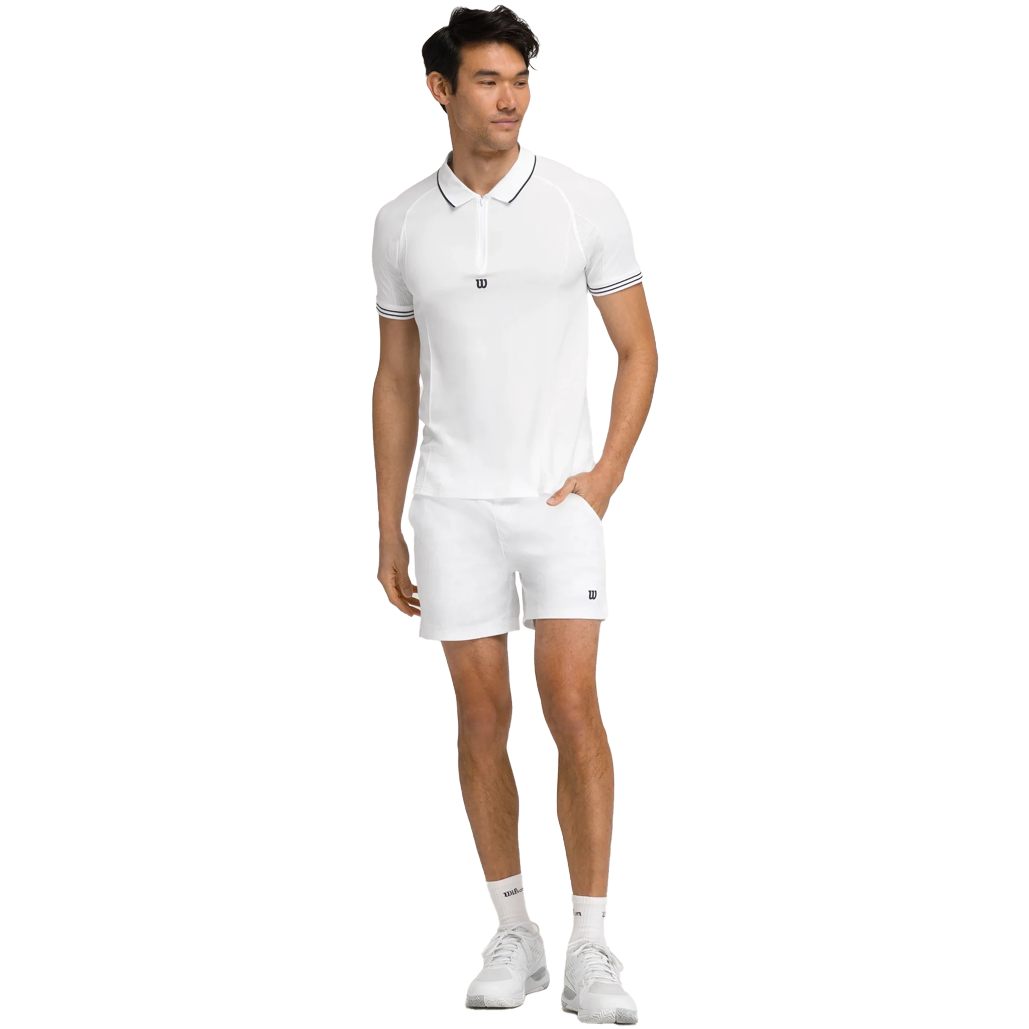 Wilson Tennis Volley Shorts 6" Men's Bright White - Image 6