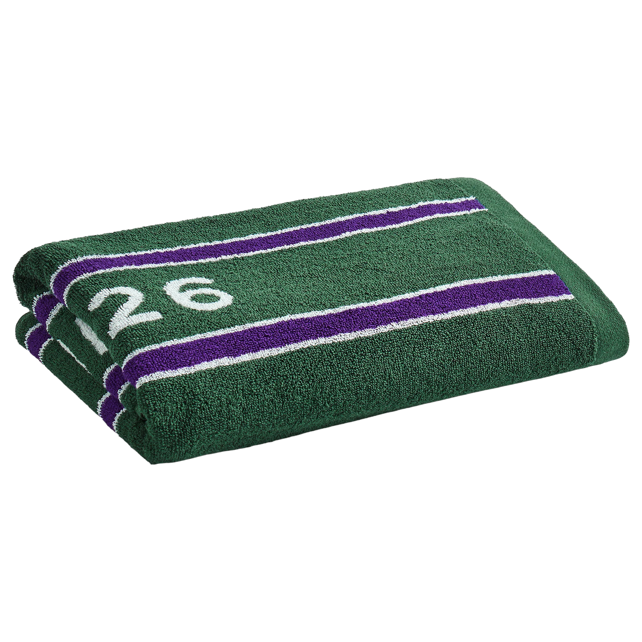 Christy Wimbledon Championship Towel 70x133 Green/Purple (2026) - Image 4