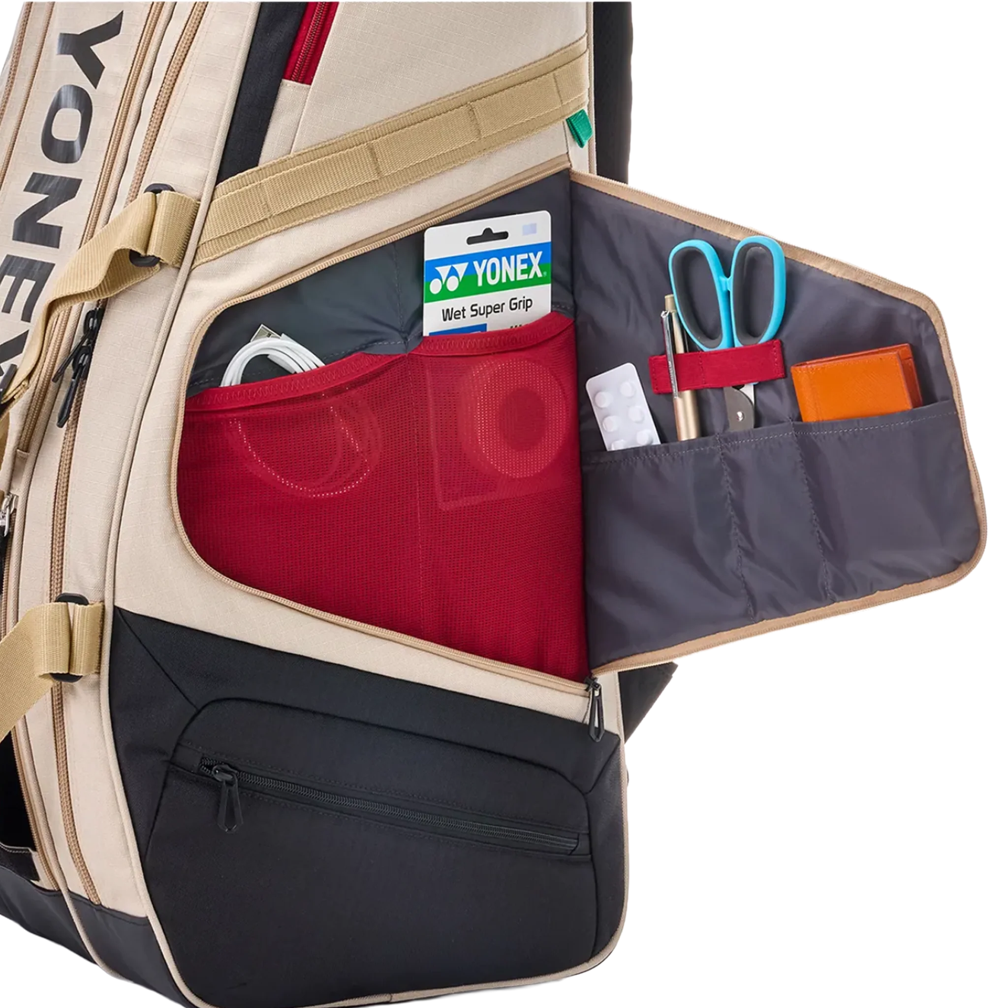Yonex Gearlogic 9 Racket Bag Beige - Image 10