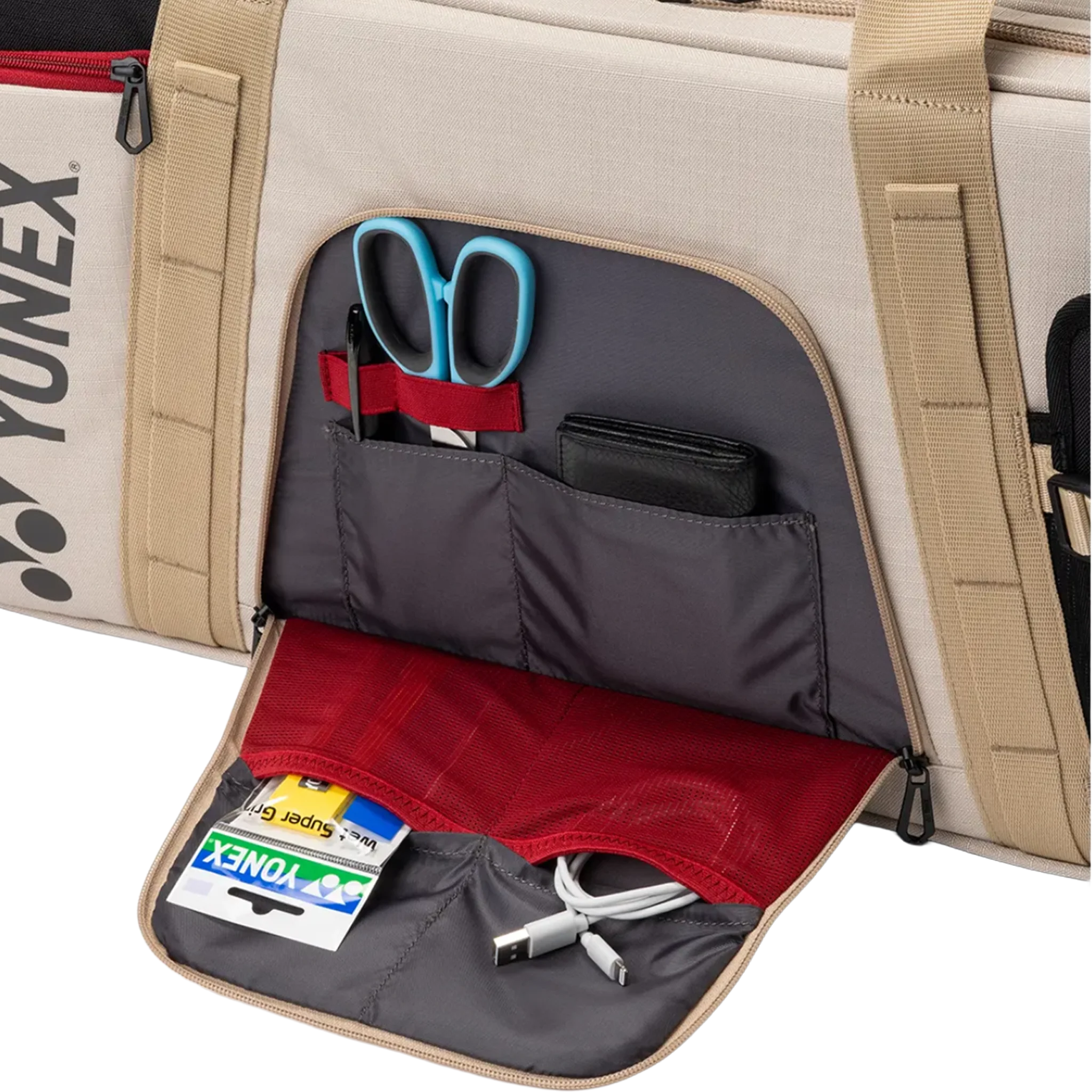 Yonex Gearlogic Tournament Bag Beige - Image 6