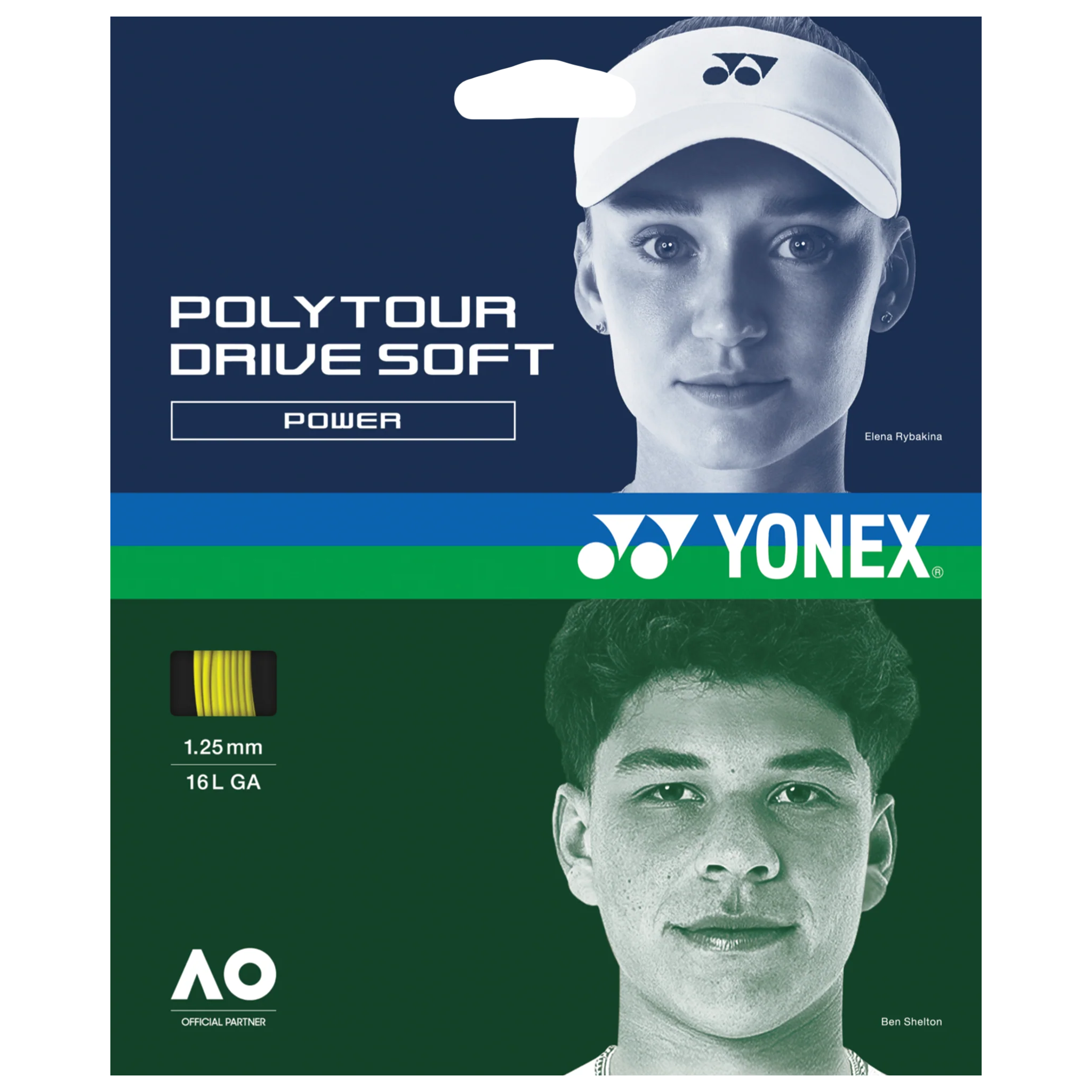 Yonex Polytour Drive Soft 1.25mm Flash Yellow 12m Set